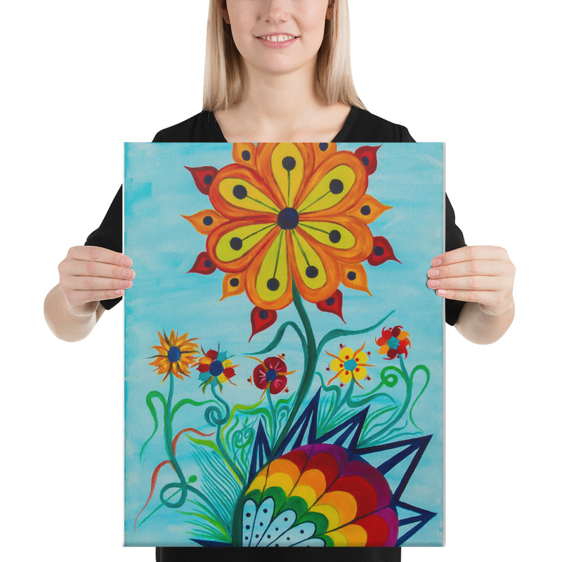 Flower Painting On Canvas