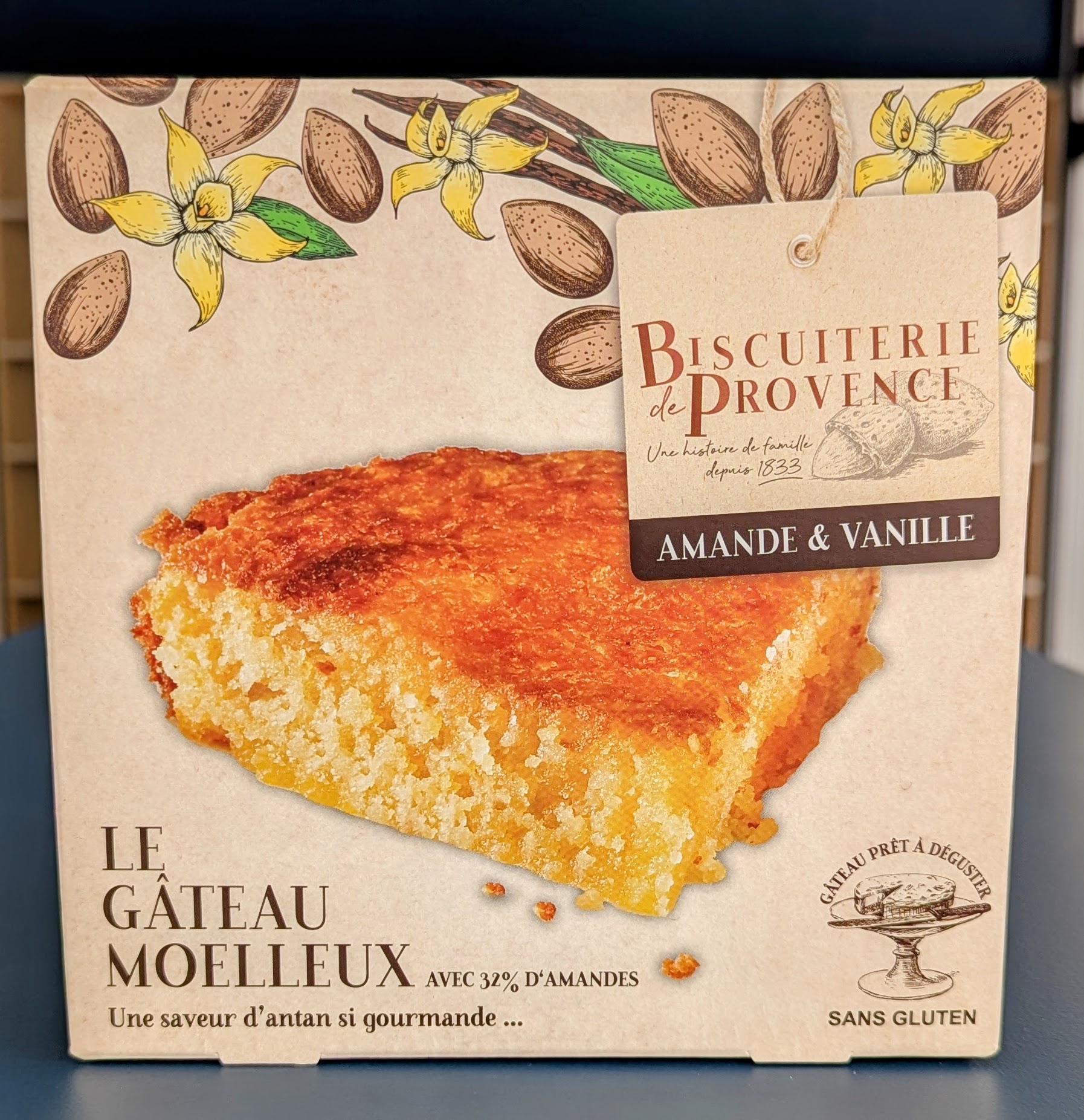 Gâteau moelleux amande vanille
