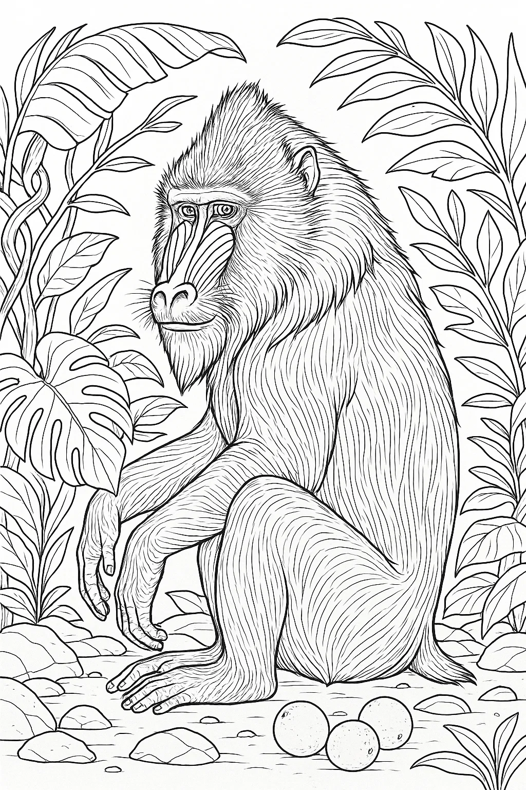 Mandrill Coloring Page