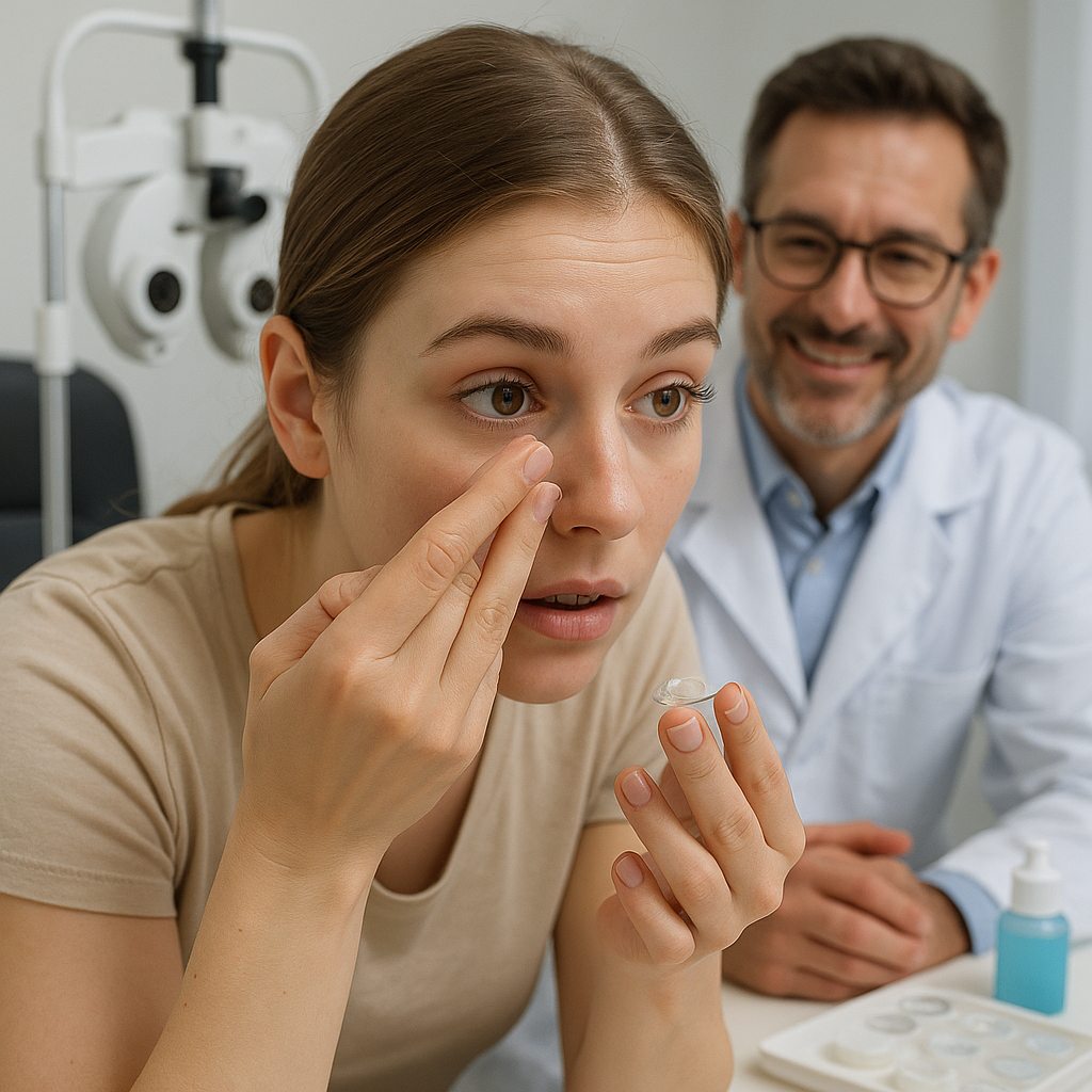 Dobór i instruktaż użytkowania soczewek kontaktowych