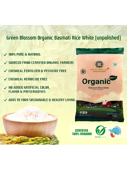 Organic Basmati Rice White - 1 Kg  