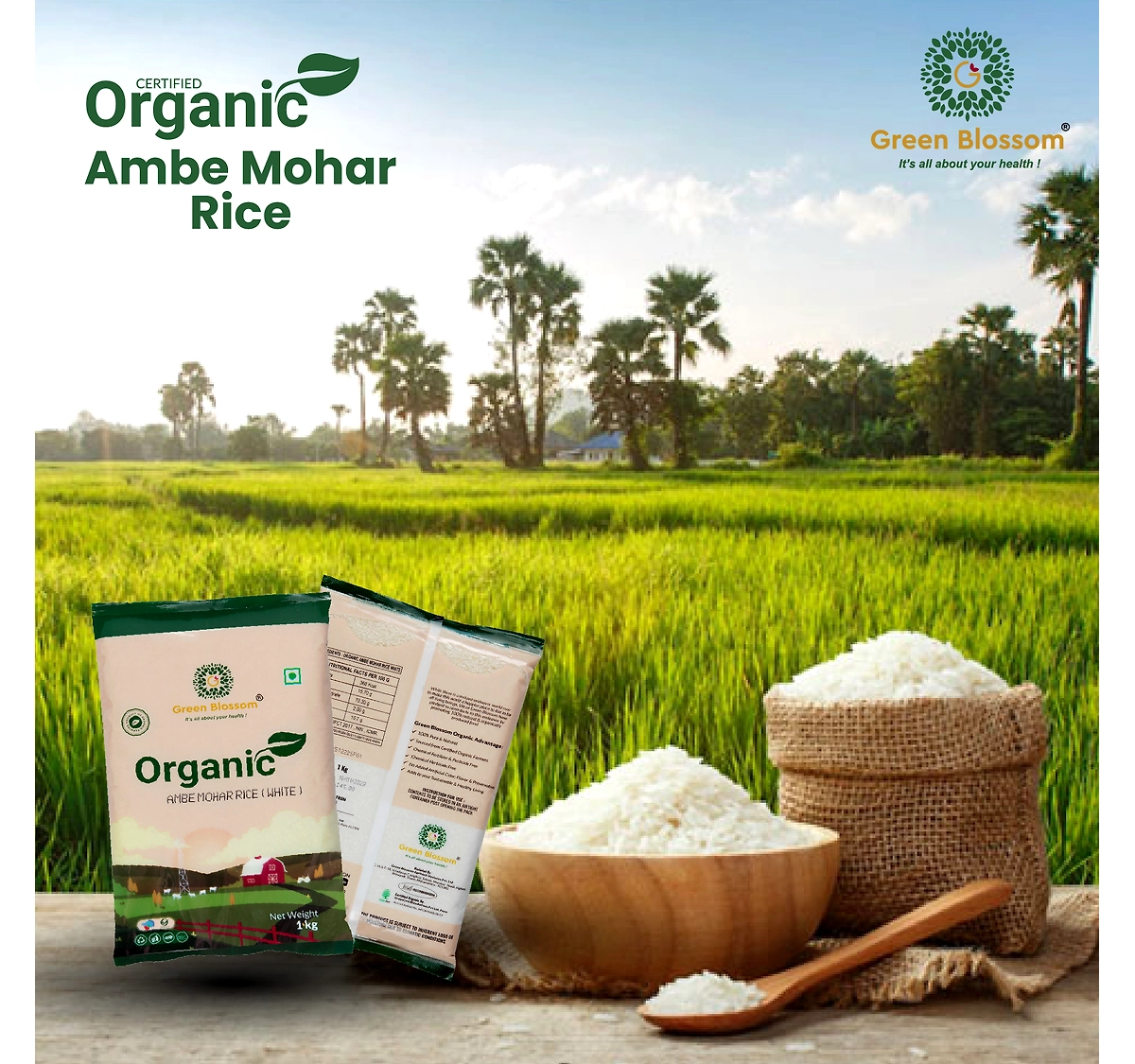 Ambe Mohar Rice - 1 Kg  
