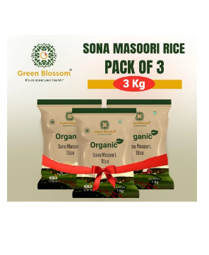 Organic Sona Masoori Rice (White) - 1Kg 