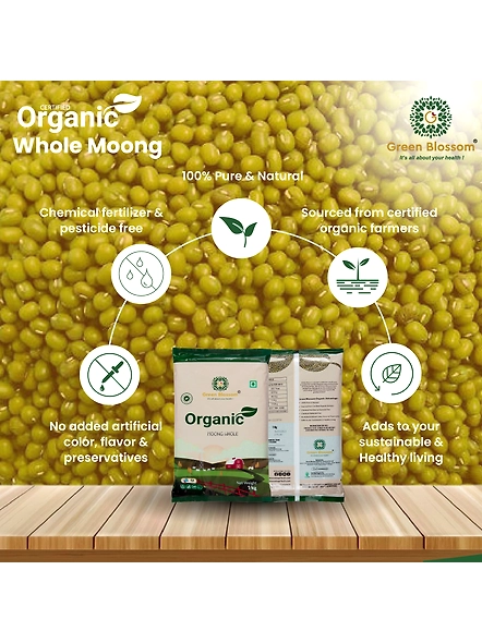 Organic Moong Whole - 1 Kg