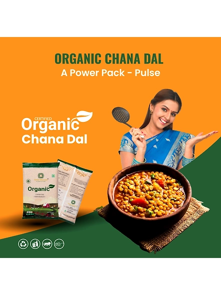 Organic Chana Dal - 1 Kg 