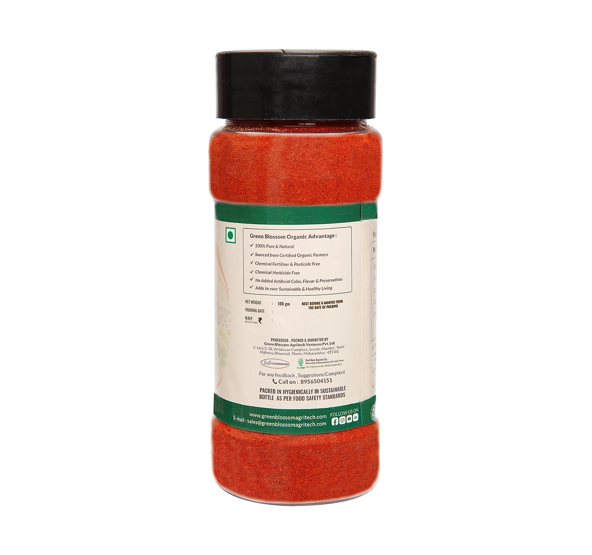 Organic Red Chilli Powder - 100g 