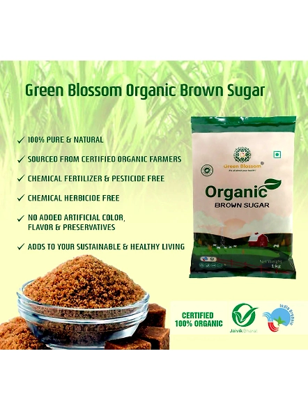 Organic Brown Sugar - 1 Kg 