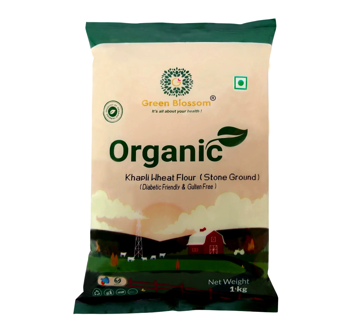 Khapli Whole Wheat Flour - 1kg
