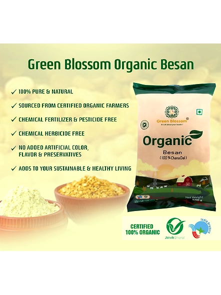 Organic Besan - 500 gm 