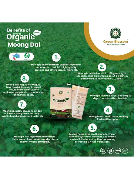 Organic Moong Dal  - 1 Kg
