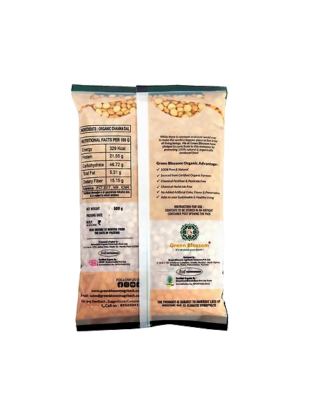 Organic Chana Dal  - 500 Gm