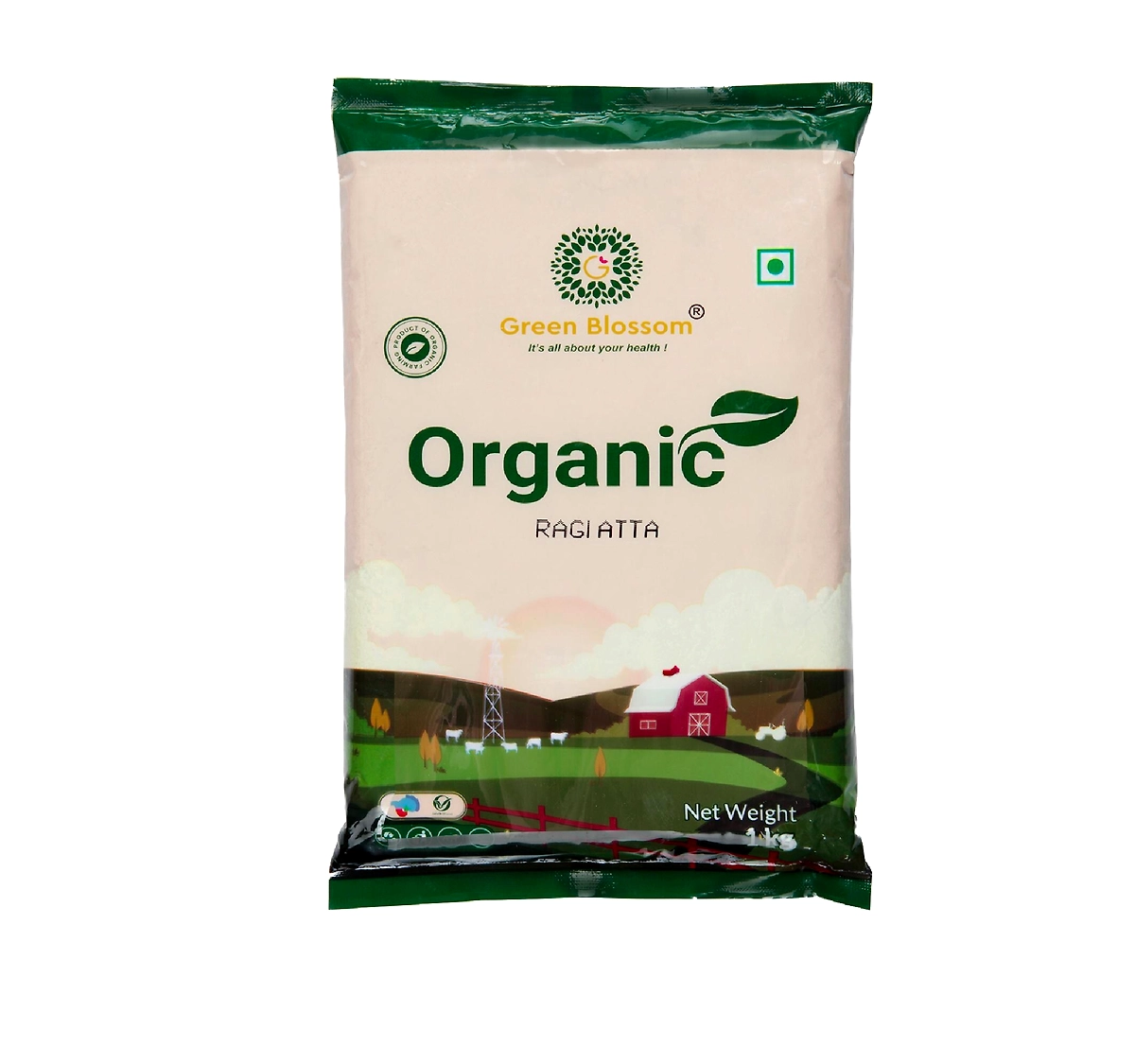 Organic Ragi Atta / Finger Millet Flour - 1 Kg