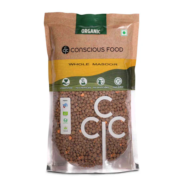 Whole Masoor / Brown Lentil - 1 Kg