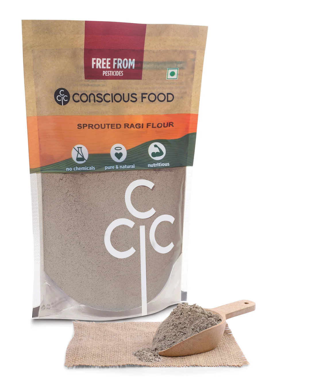 Sprouted Ragi Atta / Finger Millet Flour - 500 g