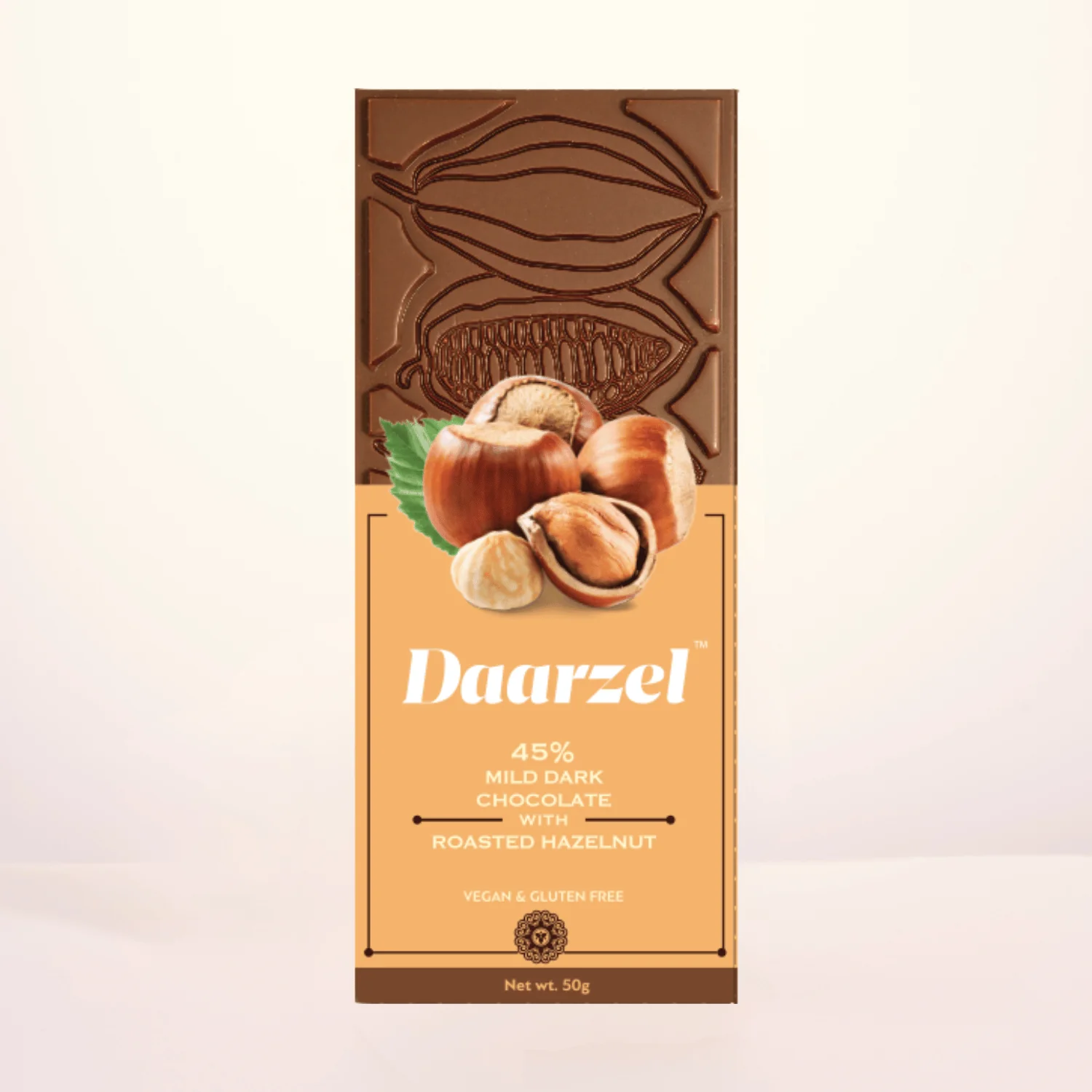 Dark Chocolate With Roasted Hazelnut 45%