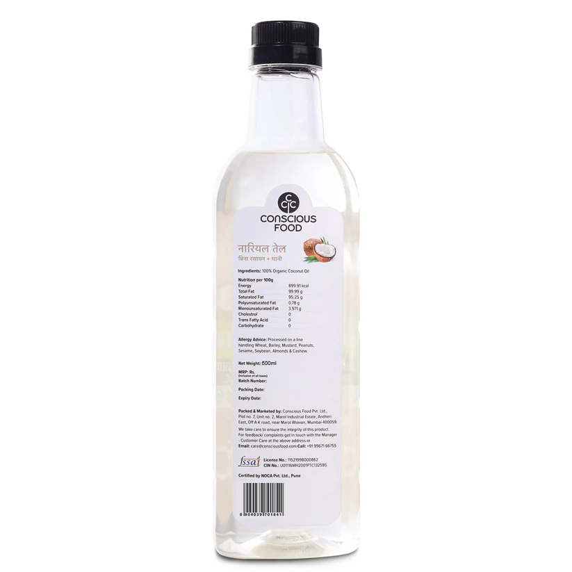 Conscious Food Coconut Oil - 500 ml