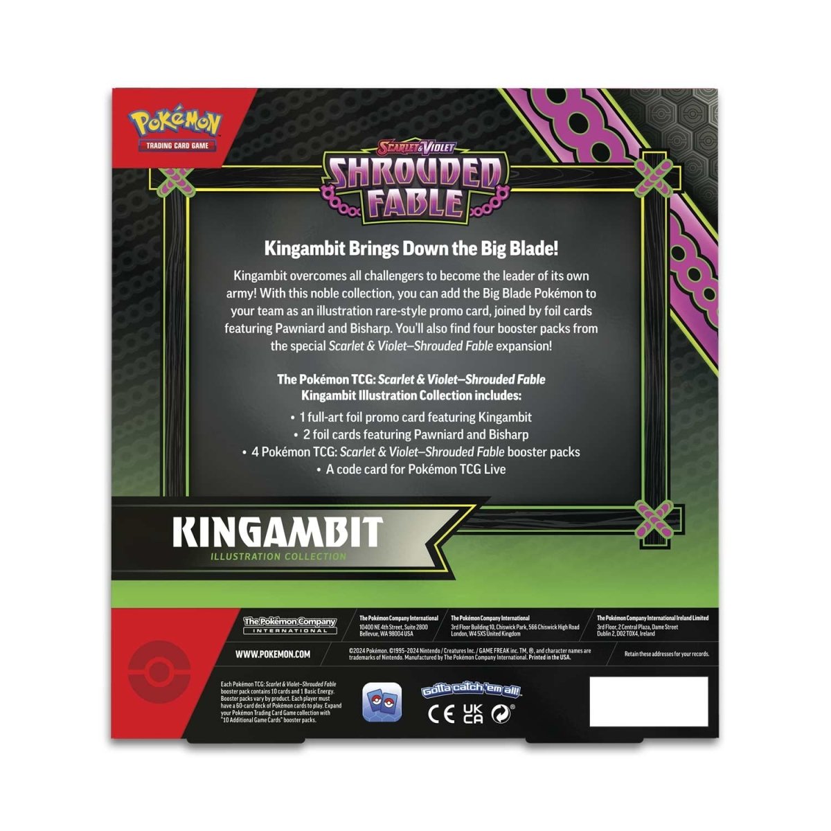 Pokémon Kingambit Shrouded Fable Trading Card Game Set