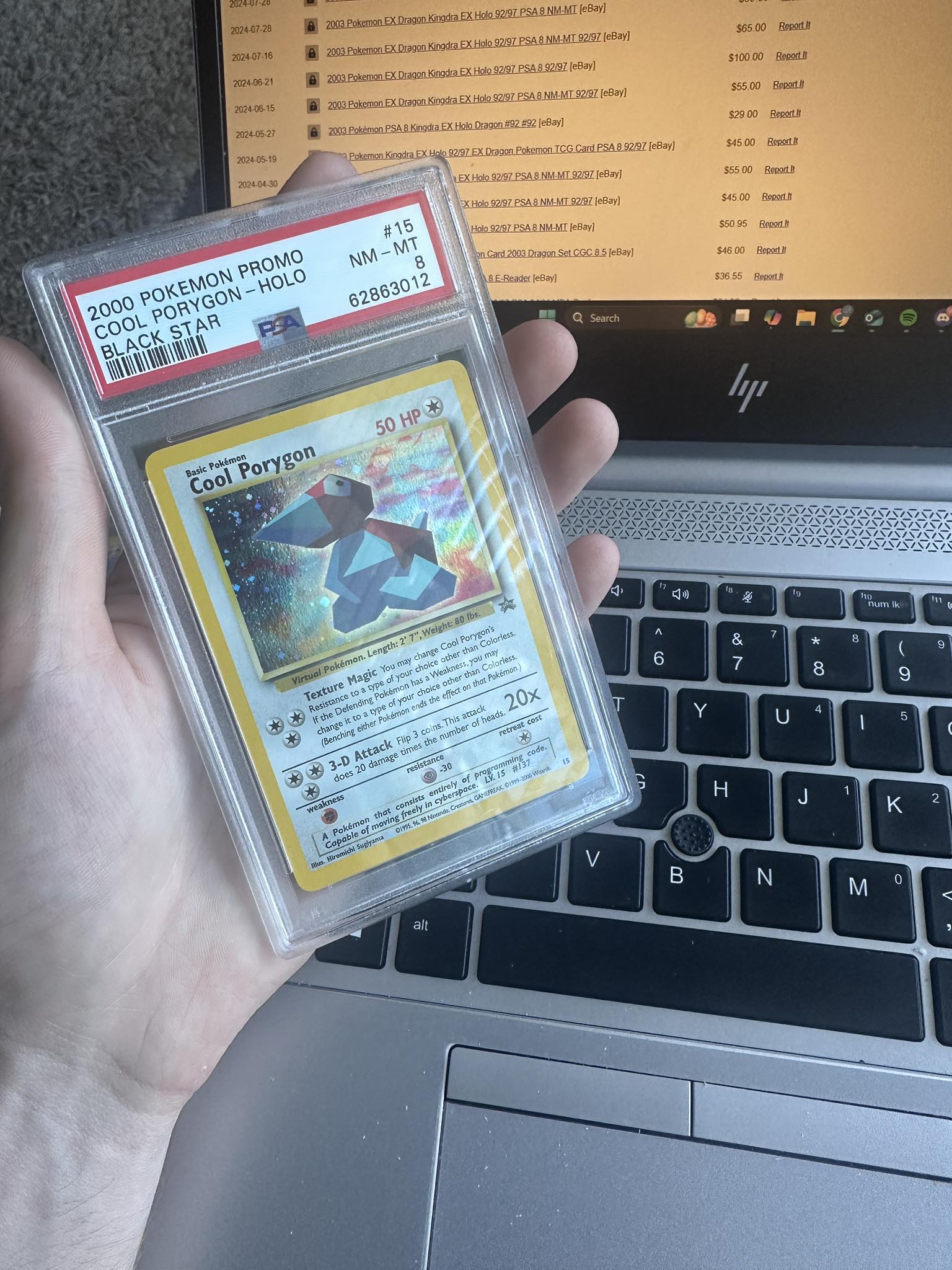 2000 Pokémon Black Star Promo – Cool Porygon #15 Holo | PSA 8 NM-MT