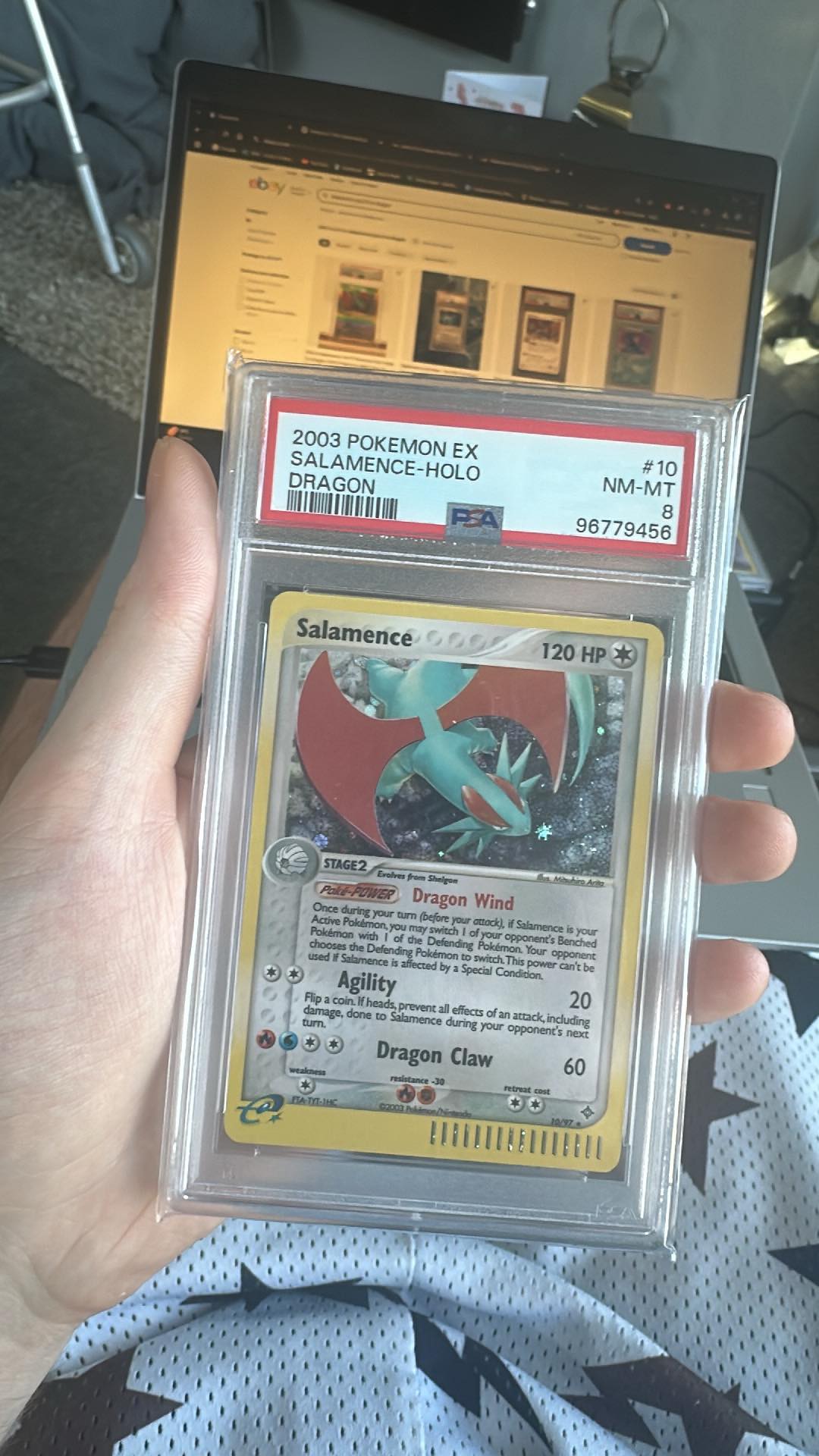 2003 Pokémon EX Dragon – Salamence #10/97 Holo | PSA 8 NM-MT