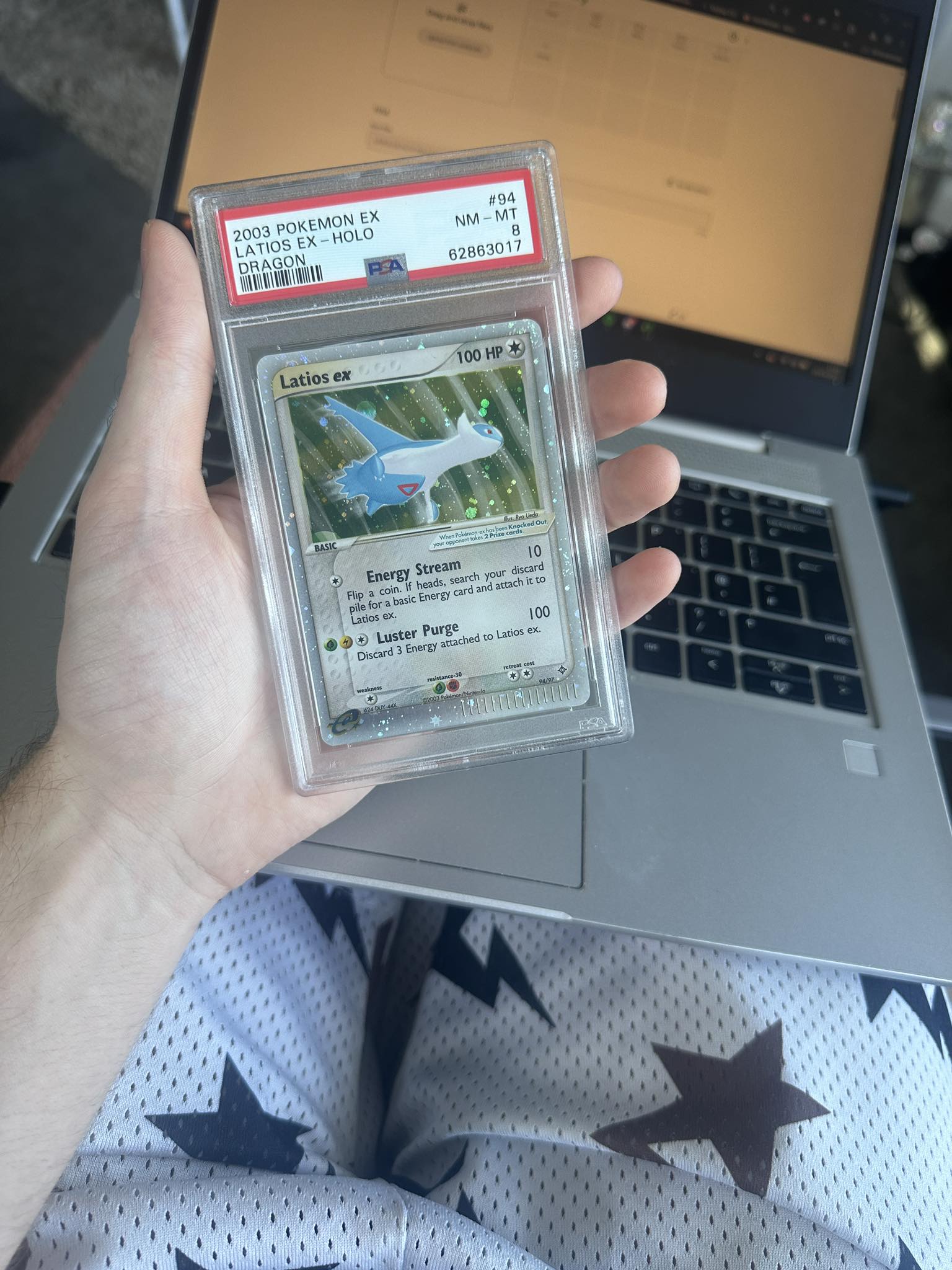 2003 Pokémon EX Dragon – Latios EX #94/97 Holo | PSA 8 NM-MT