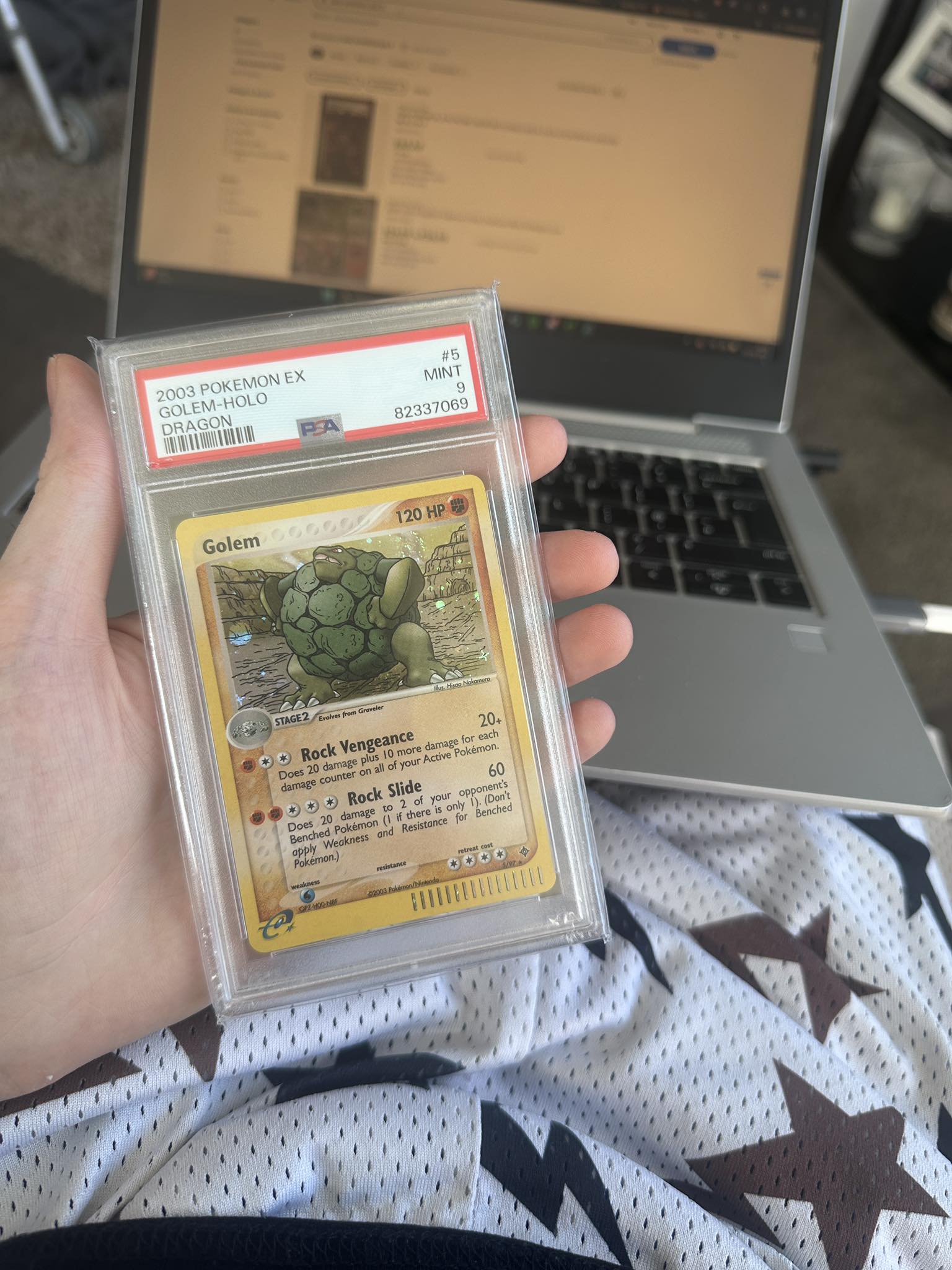 2003 Pokémon EX Dragon – Golem #5/97 Holo | PSA 9 MINT