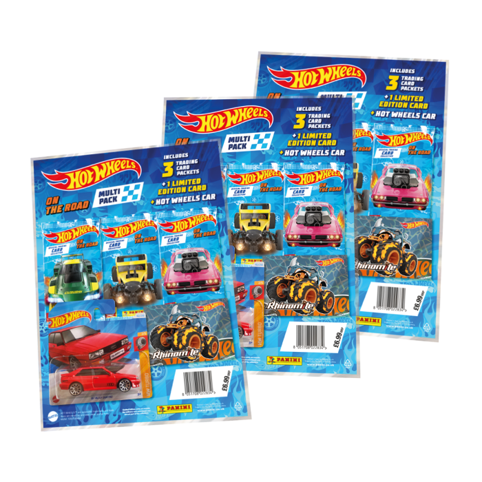 Hot Wheels On The Road Official Trading Card Collection - Bundle of 3 Multipacks