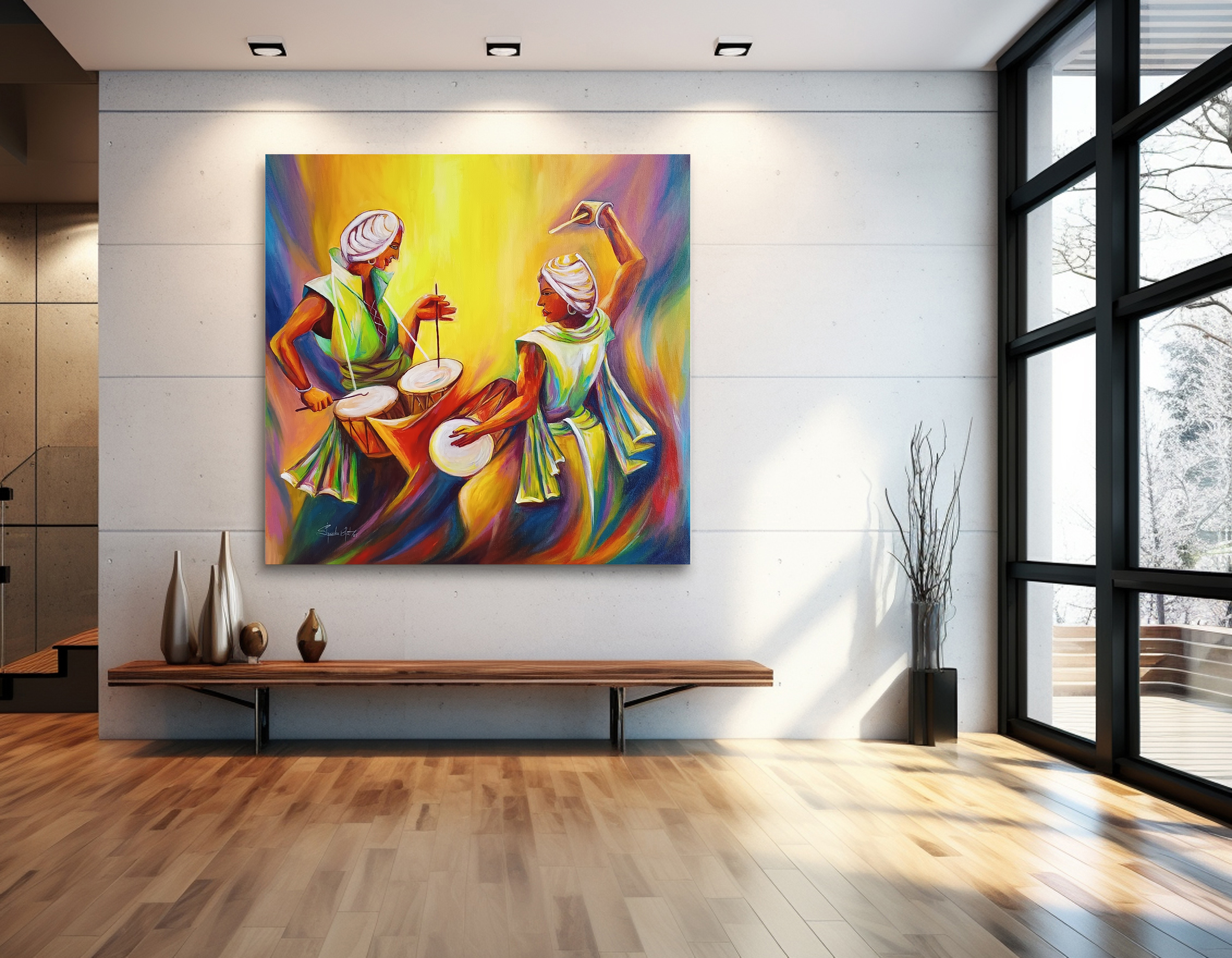 Vibrant Traditional Drummers 