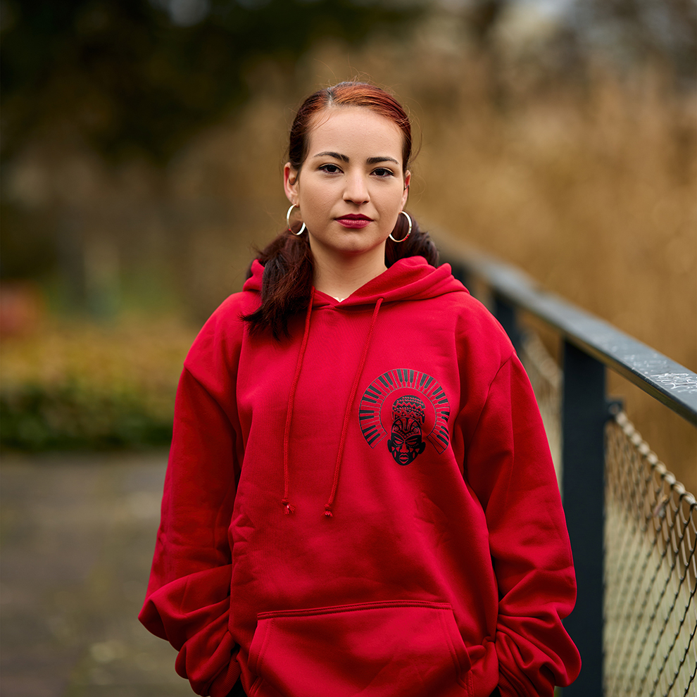 Amabenz Red Oversized Hoodie