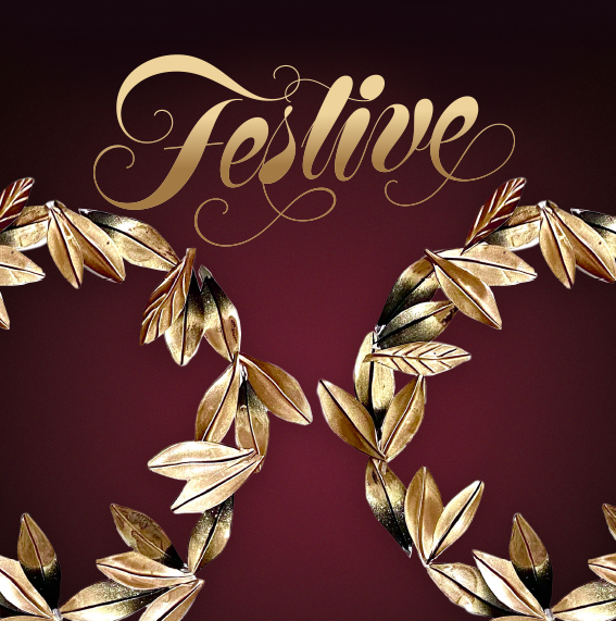 Festive Wreath and Decorations