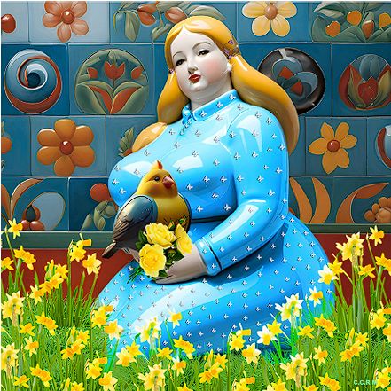 Colorful Lady Figurine