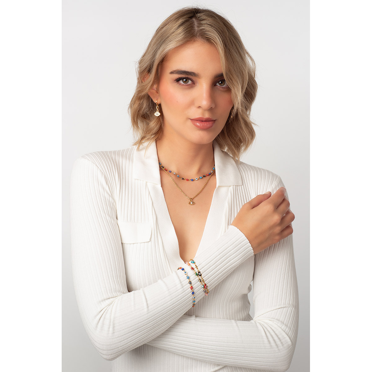 Pulsera de colores con peces