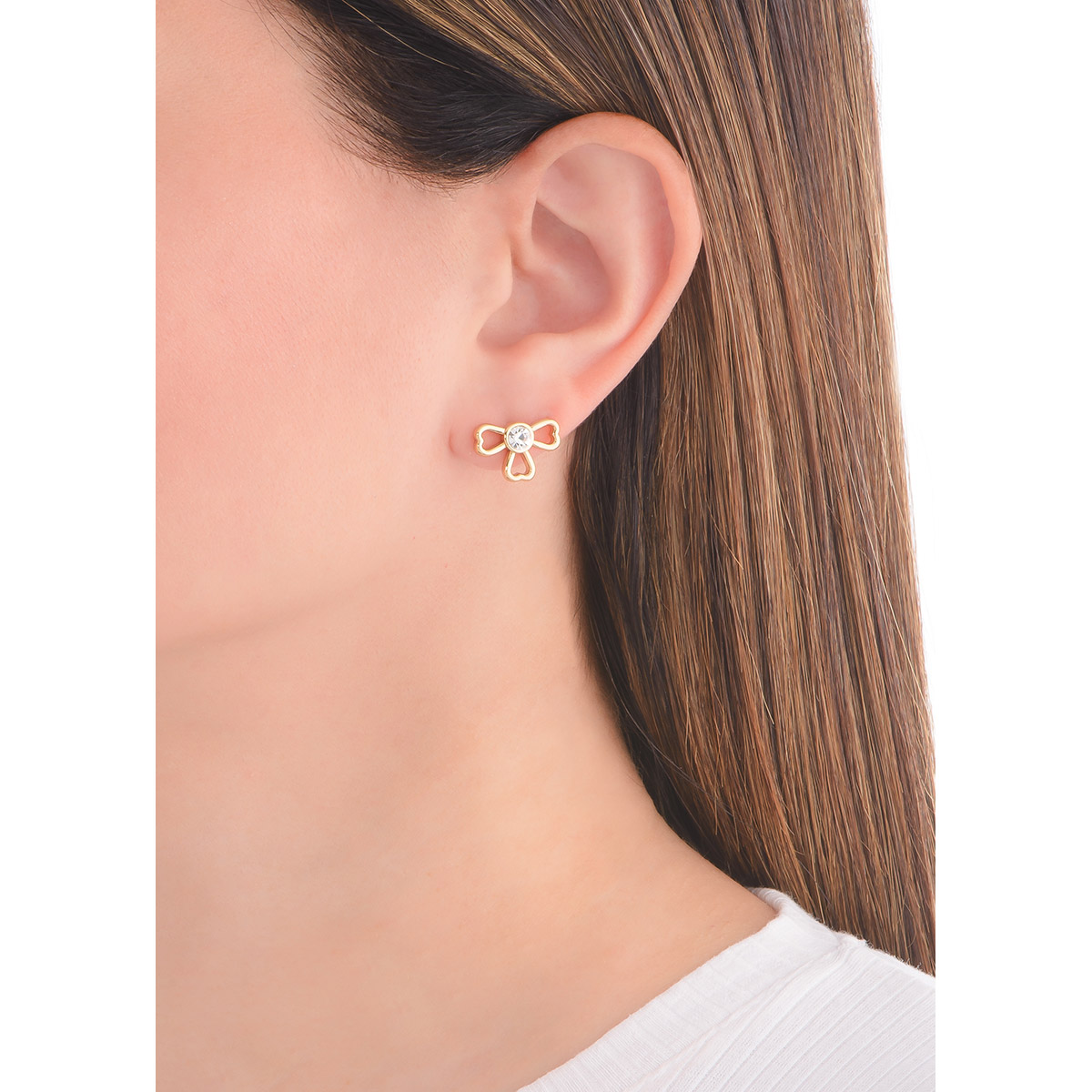 Aretes con baño de oro 
