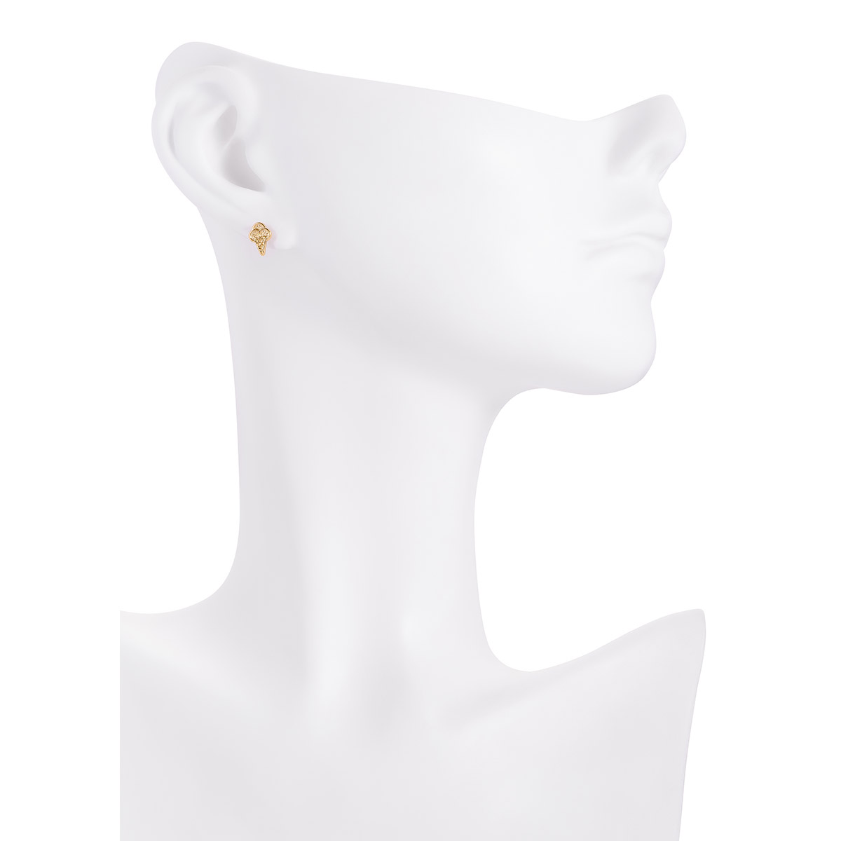 Aretes con baño de Oro 18K Cono de Nieve y Delfín