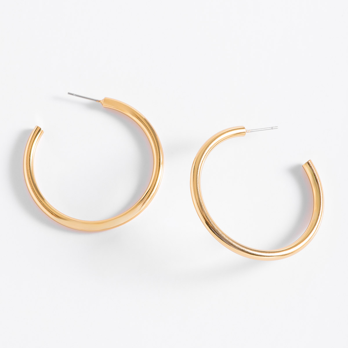 Arracadas grandes baño de oro 18k elegantes