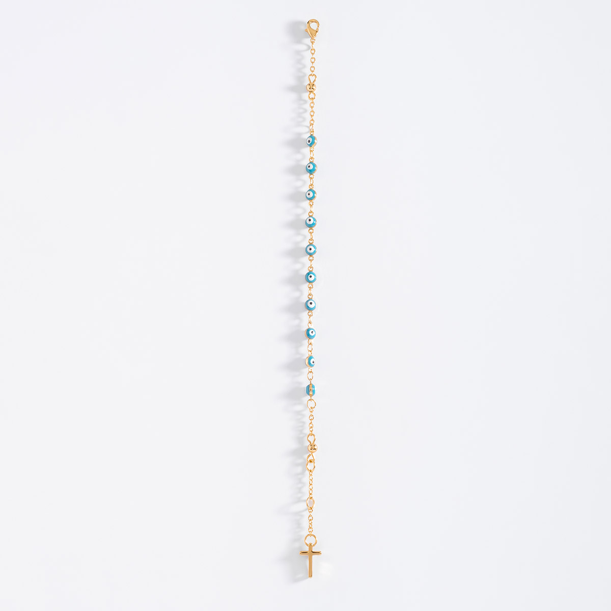 Pulsera de ojo turco dorada con 4 baños de oro de 18k