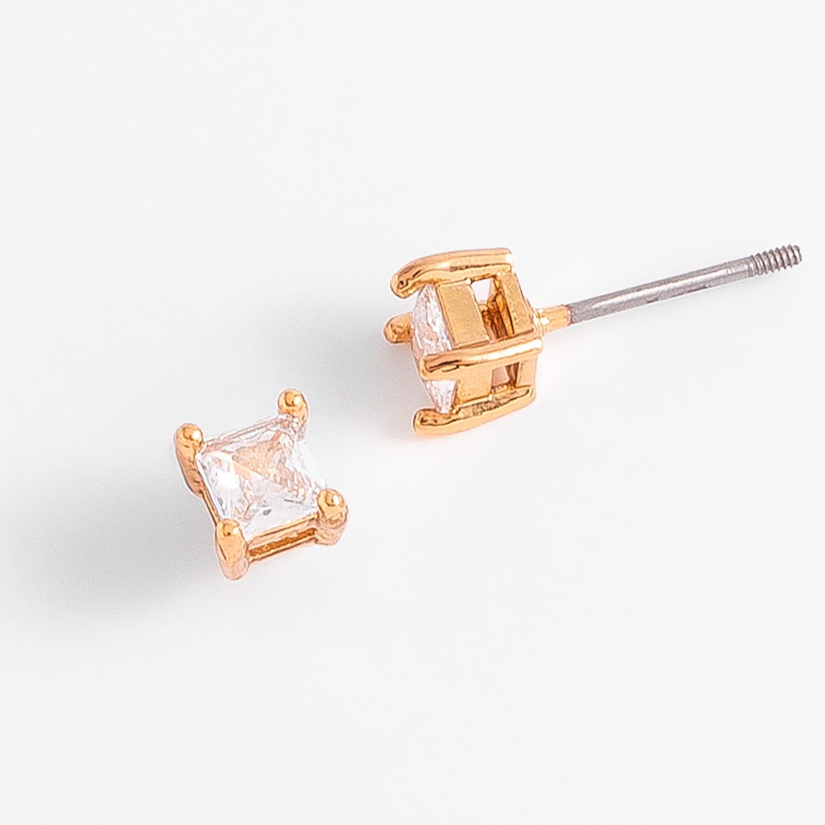 Aretes pequeños con poste y piedra Diamonice®