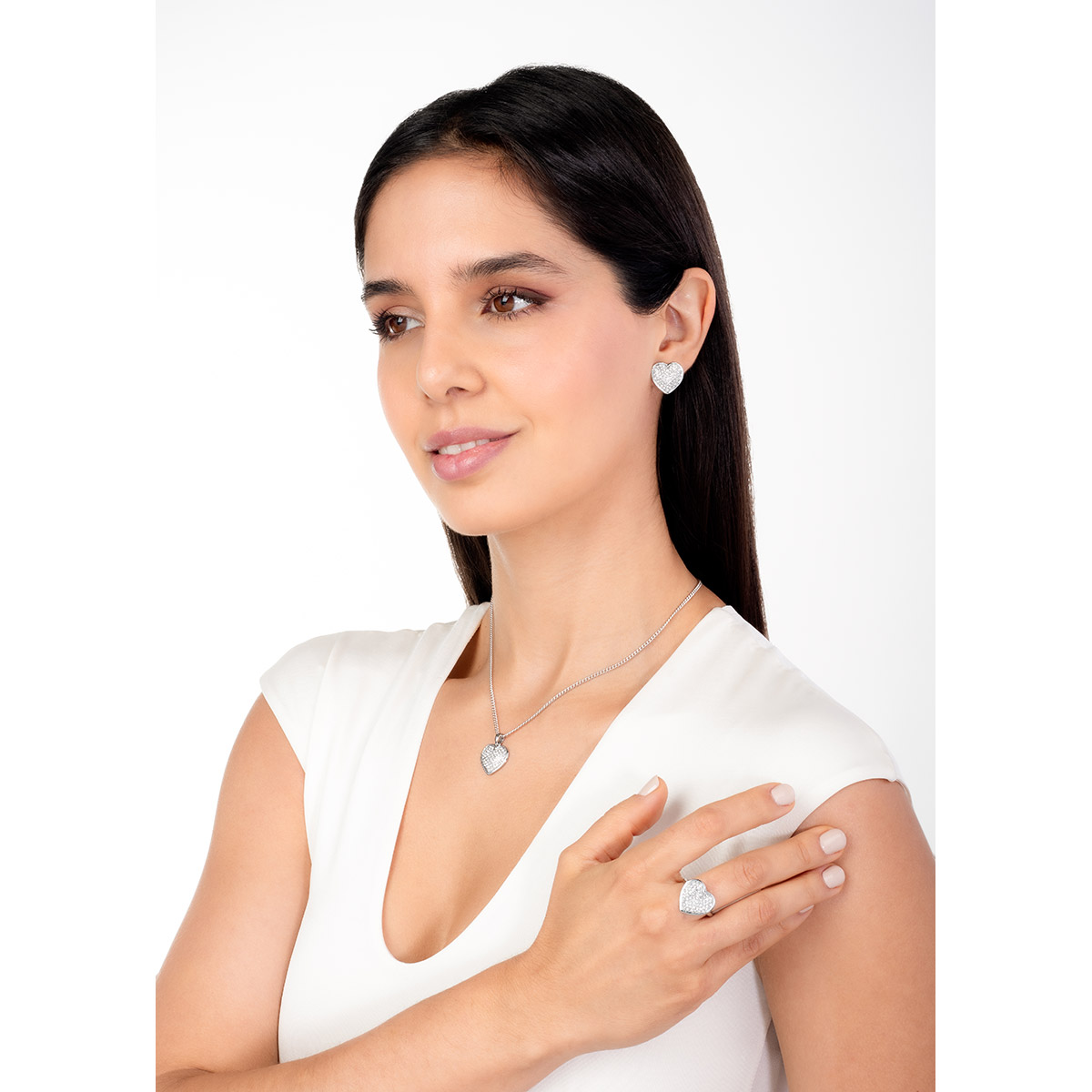 Anillo corazón de plata