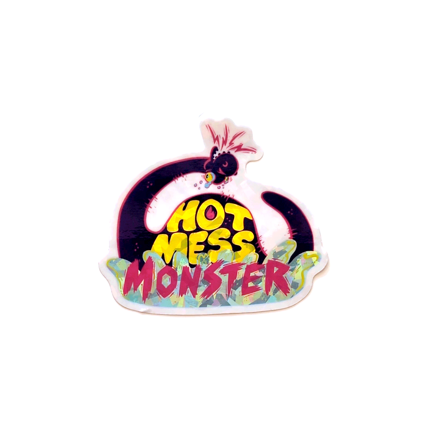 Hot Mess Monster Holo Sticker