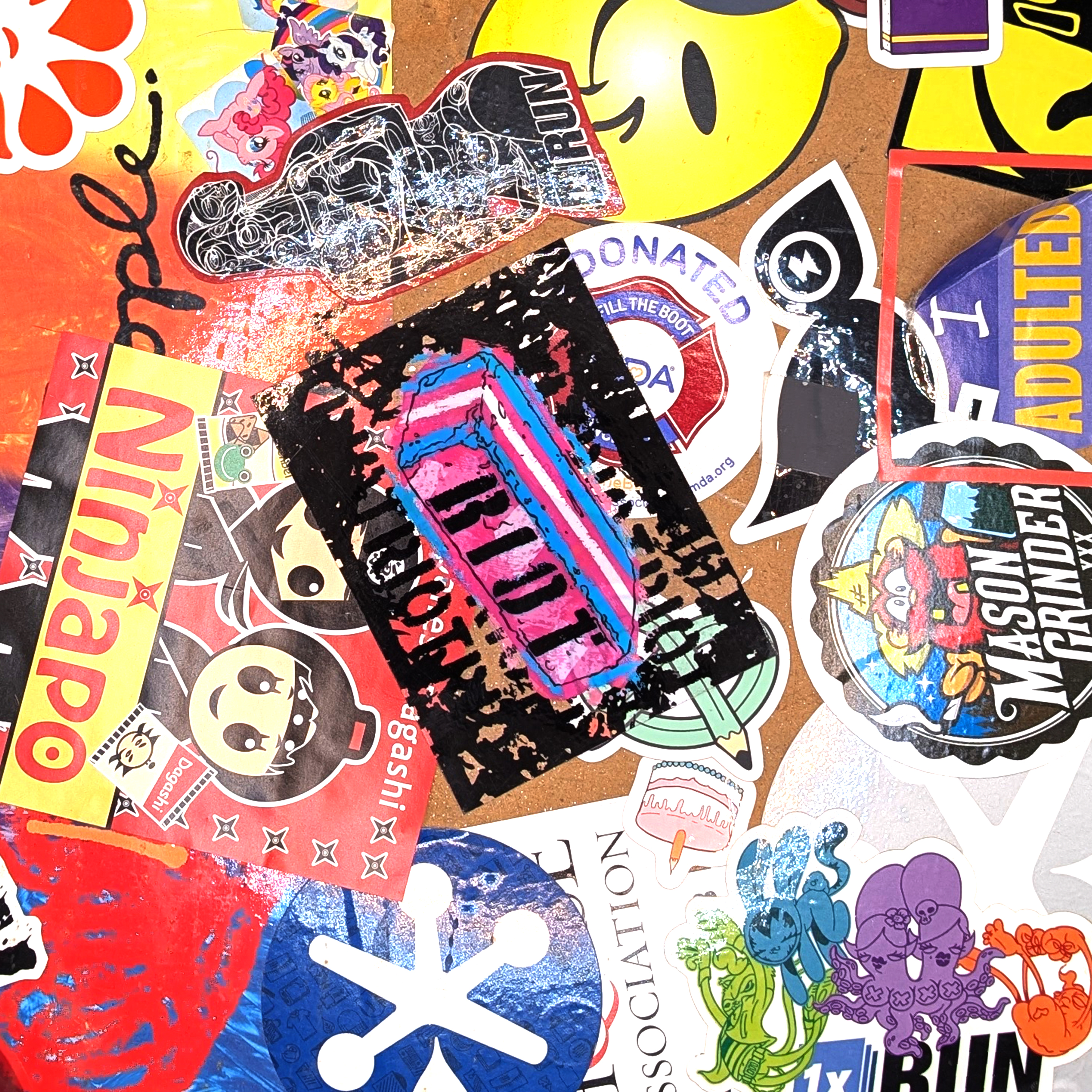 Trans Brick Riot Semi-Clear Sticker