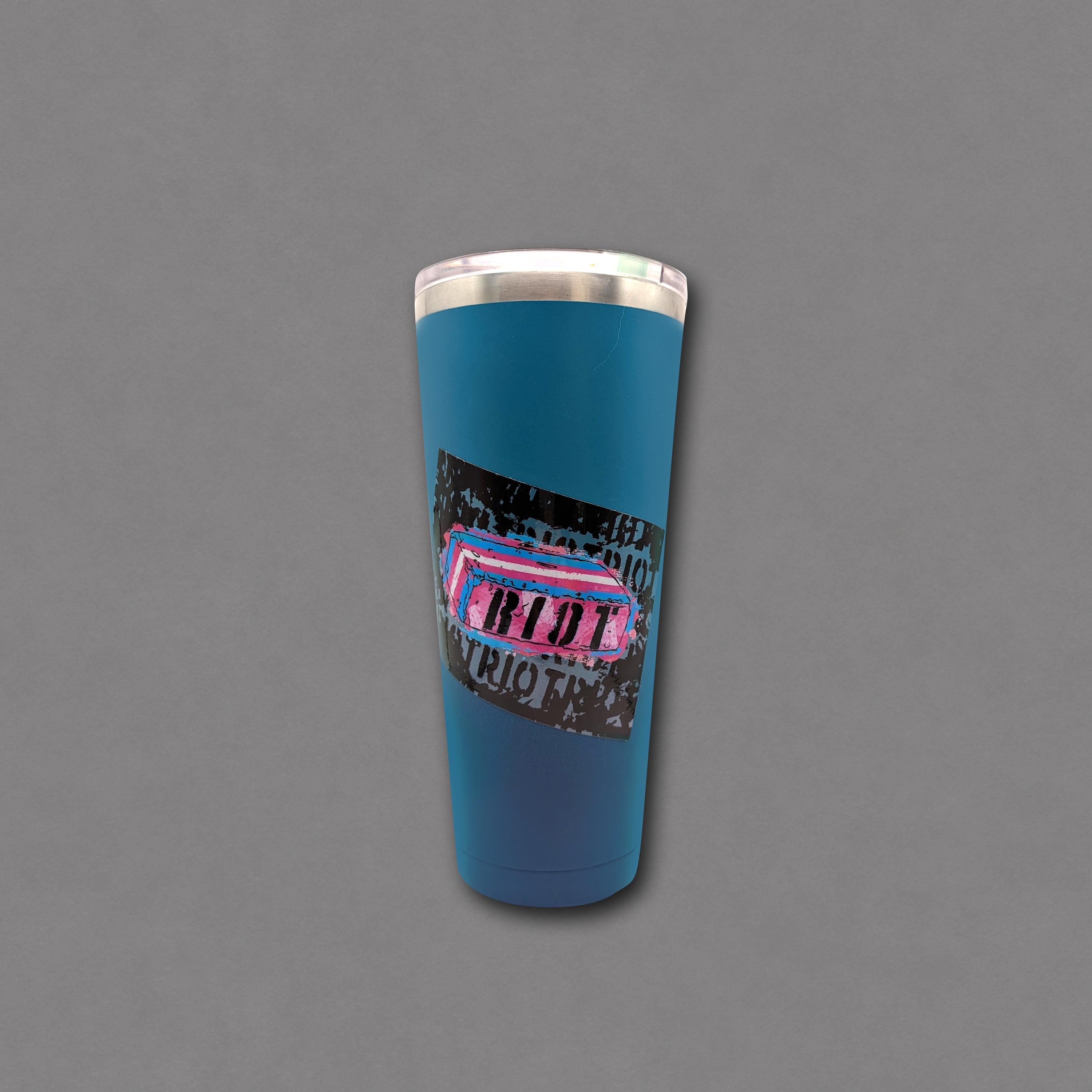 Trans Brick Riot Semi-Clear Sticker
