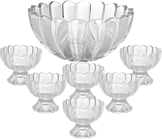 WOLFF Conjunto 7 Peças Bowl com 6 Taças