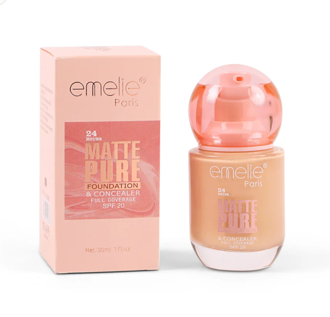 Emelie Paris 24 Hour Matte Pure Foundation & Concealer
