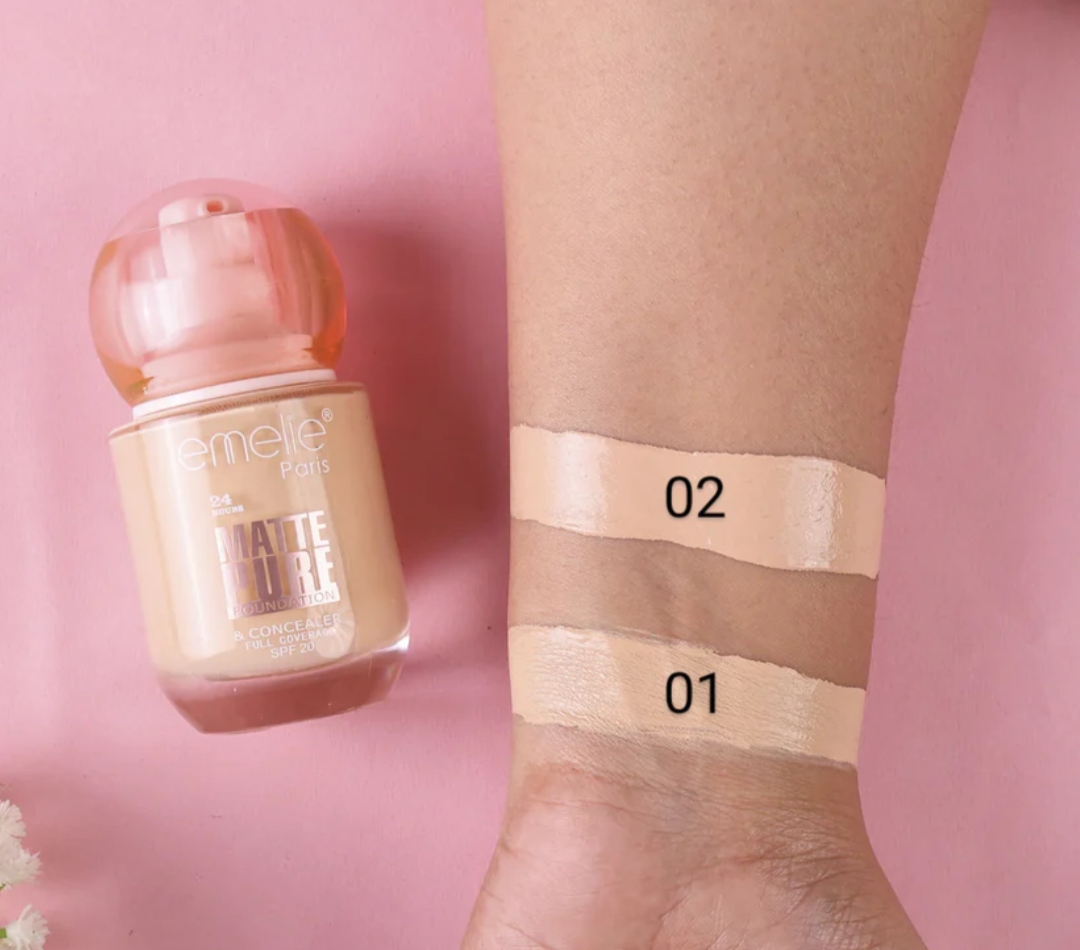 Emelie Paris 24 Hour Matte Pure Foundation & Concealer