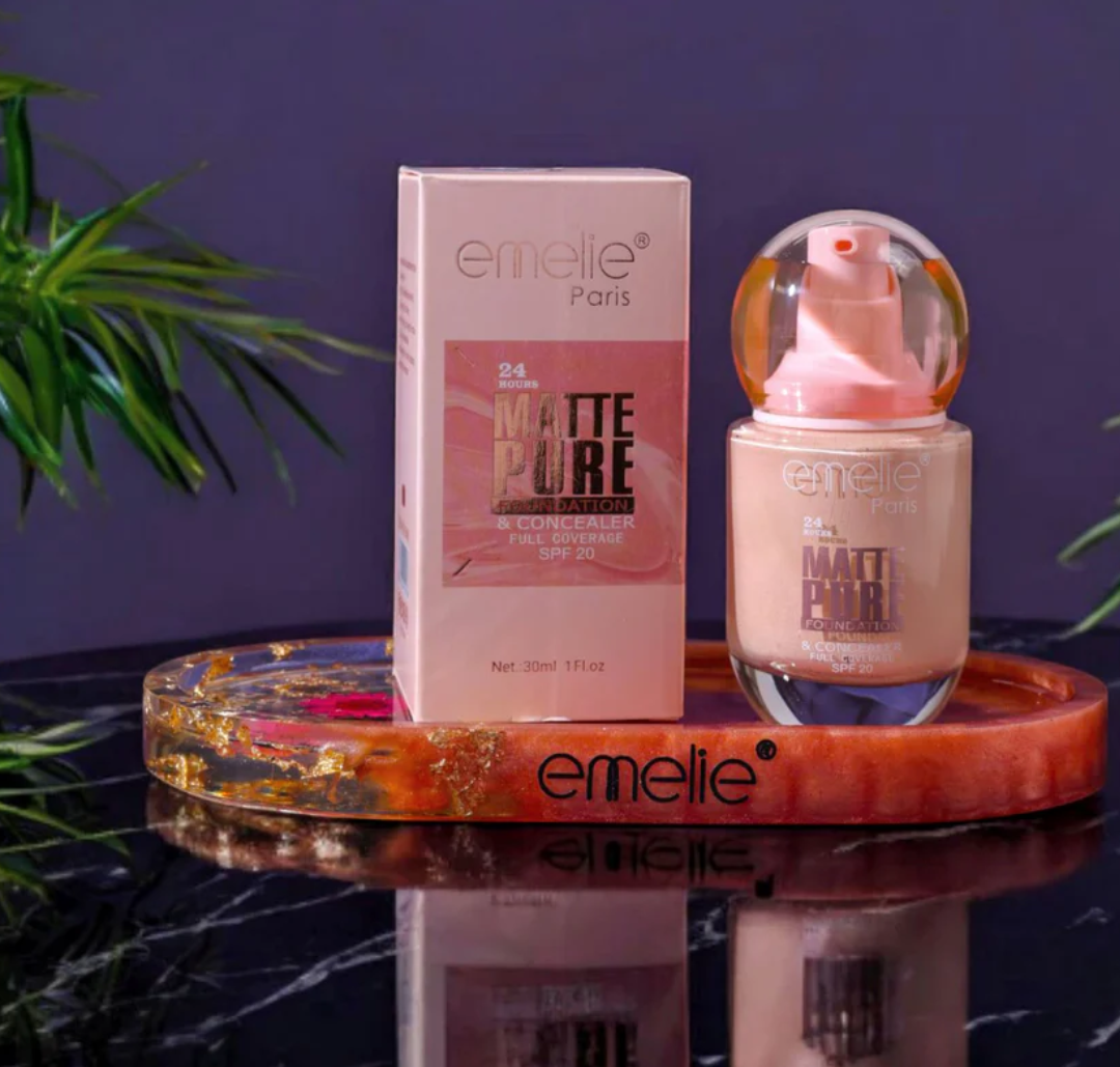 Emelie Paris 24 Hour Matte Pure Foundation & Concealer