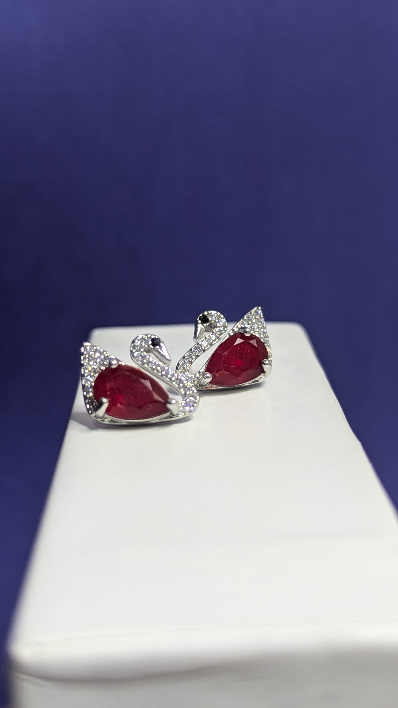 Elegant Ruby Stud Earrings