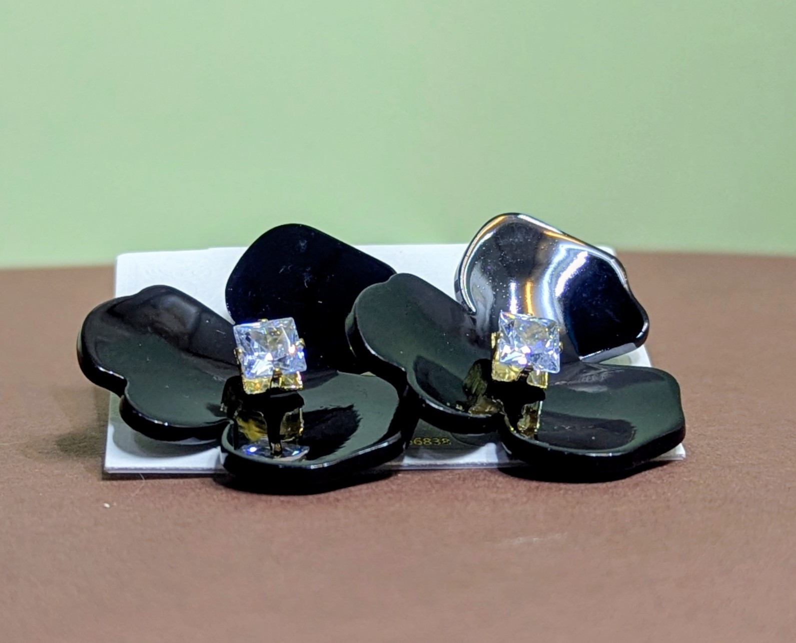 Black Flower Earrings