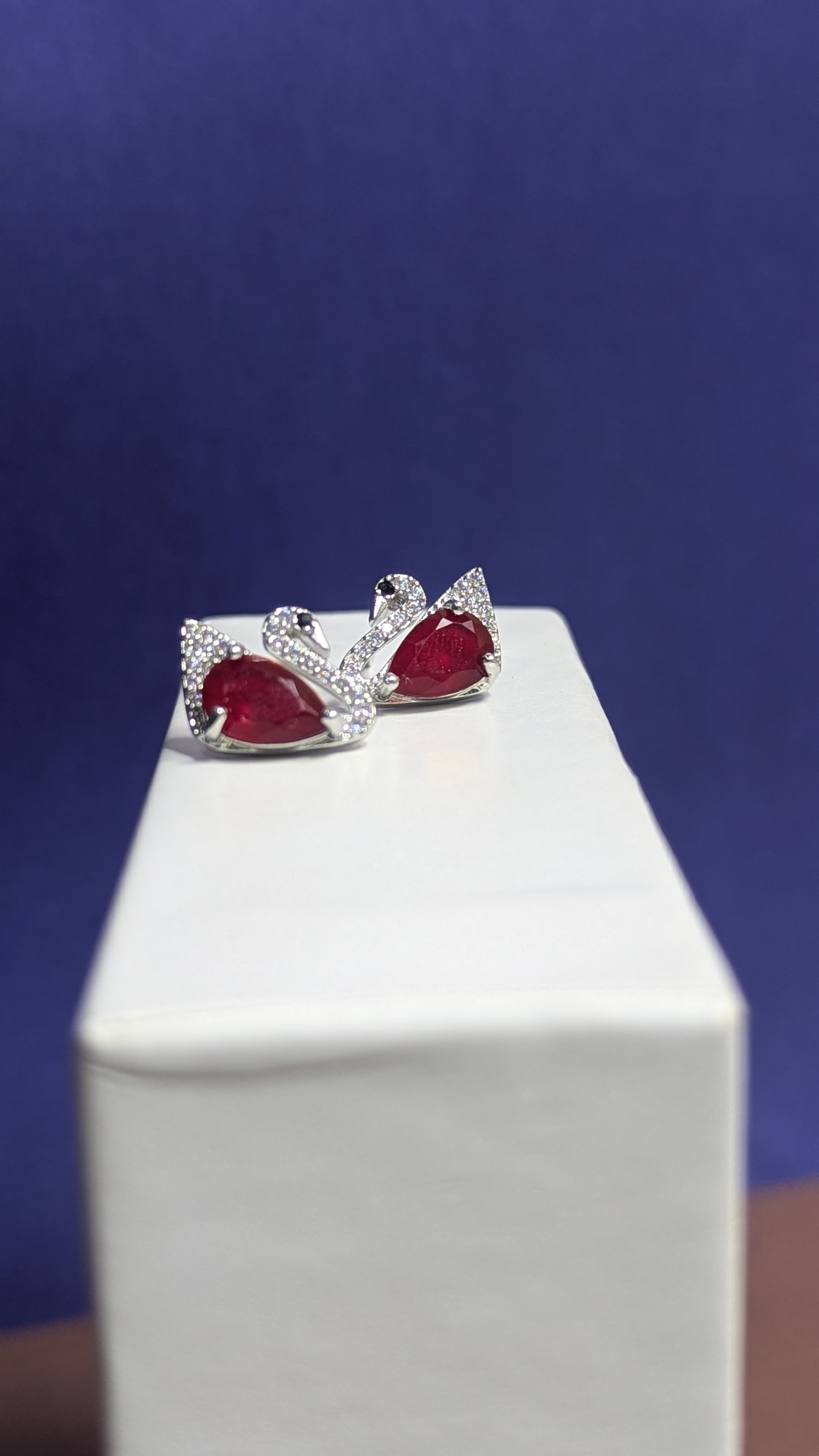 Elegant Ruby Stud Earrings