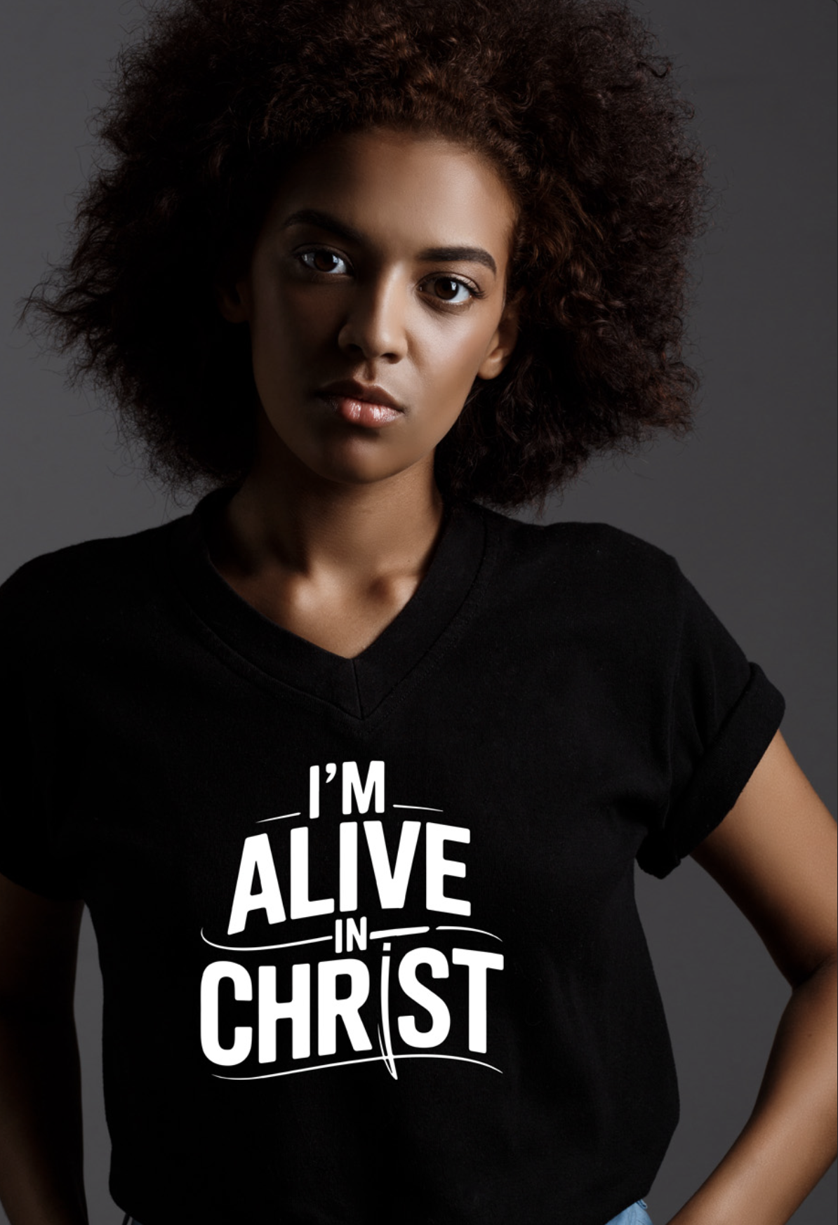 Black 'Alive in Christ' T-Shirt