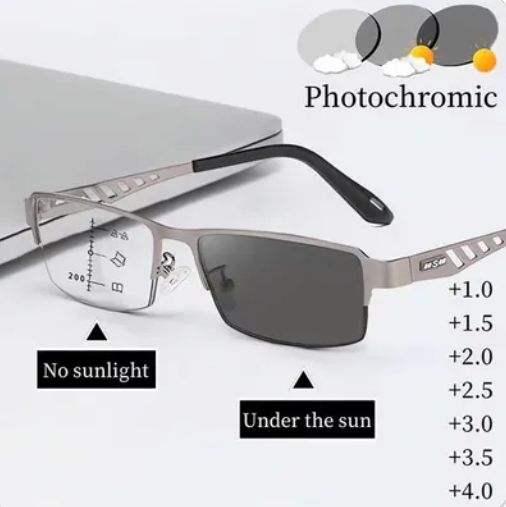🔥ULTRA-LIGHT MULTI-FOCAL PHOTOCHROMIC READING GLASSES