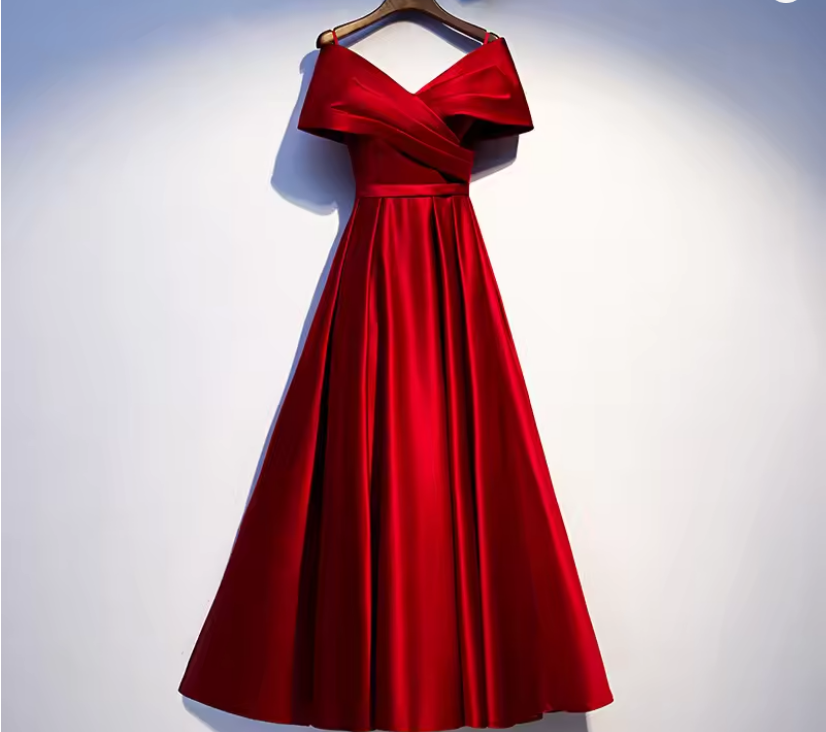 Elegant Red Evening Gown